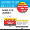 YOUMES You Parked Like an Idiot Cards 100 Bad Parking