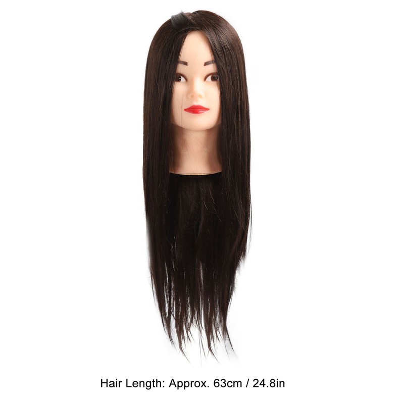 Hairdressing Mannequin Head 63cm Synthetic Fiber Head Styling Middle Part