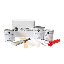 Giani Quartz Easy Epoxy - Small Project Countertop Paint Kit (White Glass)