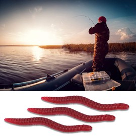 Generic Fishing Lure, Soft Lures, Fishing Lure 4cm Soft Insects False Earthworm Sea Bait Bloodworm Lures Artificial Baits Sea Fishing Bait 50Pcs (200pcs per Pack), Generic842gv7qrz3-03