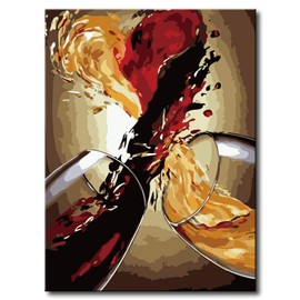 Shukqueen DIY Paint by Numbers for Adults DIY Oil Painting Kit for Beginner - Wine Heart 16x20 Inch (without Frame)