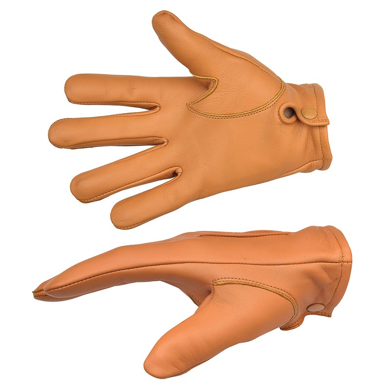 Men's Dress Leather Gloves (Medium, Tan)