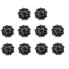 Namzi 10pcs Black Rhinestone Buttons Shank Diamante Accessories DIY for