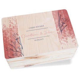 Wooden Box Memory Box - Our Wedding | Wedding Box for Money Gifts | Box Wedding | Box Cards Wedding | Box for Cards Wedding | Box Envelopes Wedding - 30 x 20 x 14 - Wooden - Lid