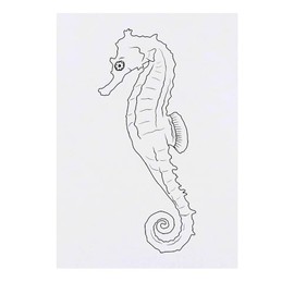 'Tropical Seahorse' Temporary Tattoo - Water Resistant, Skin-Safe, Non-Toxic Transfer (TO00071929)