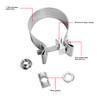ETL INDUSTRIES 4 Inch Exhaust Clamp, Narrow Band 304 Stainless