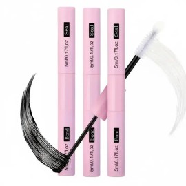 Waterproof Eyelash Glue 3 Pack, Long Lasting Lash Adhesive for Cluster Lashes, 2 in 1 Lash Bond & Seal, Sweat Resistant Eyelash Extension Glue