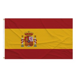 Spain Flag Funny Spainish National Banner 3X5 FT Indoor Walls, Outdoor Gardens, Decks, Car, Flags Decorations (Spain)