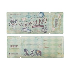 Summer-Ray 24 sets Vintage Alice in the Wonderland Tea Party Invitation with Sleeve Holder
