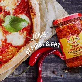 TUTTOCALABRIA Hot Spread Sauce, Miscela Esplosiva, 10 OZ (285g), Minced Calabrian Chili & Giardiniera Vegetables