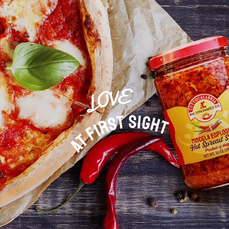 TUTTOCALABRIA Hot Spread Sauce, Miscela Esplosiva, 10 OZ (285g), Minced
