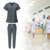 Baoblaze Women Uniform Scrubs Set Top and Pants Durable V