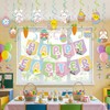 Easter Decorations Set - 18 Pcs Pre-strung Happy Easter Banners