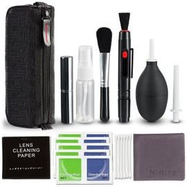Andoer Professional Camera Cleaning Kit Lens Cleaning Kit with Air Blower Cleaning Pen Cleaning Cloth for Most Camera Mobile Phone Laptop