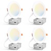 Amico 4 Pack 5 Inch 5CCT Ultra-Thin LED Canless Recessed