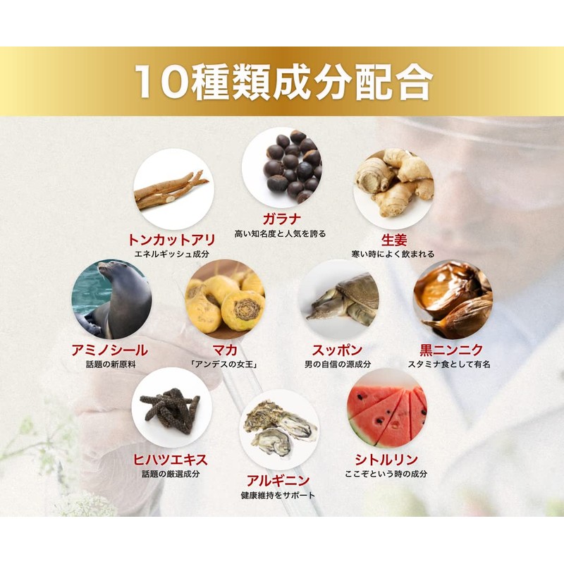 SUIT L-シトルリン高配合サプリメント ホリエモンプロデュース 亜鉛 アルギニン マカ スッポン 黒ニンニク ガラナ メンズサプリ