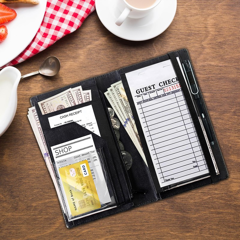 Server Book for Waitress,Cute PU Leather Server Books Organizer with