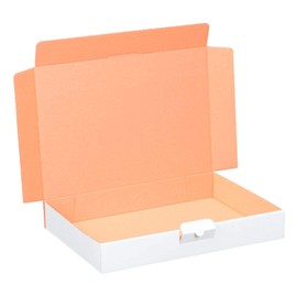 smiley pack 10 Maxi Letter Boxes 320 x 225 x 50 mm White (Pack of 10) DIN A4 Maxi Letter Shipping Box for DHL DPD GLS Hermes Goods Shipment Book Shipment with Snap Closure