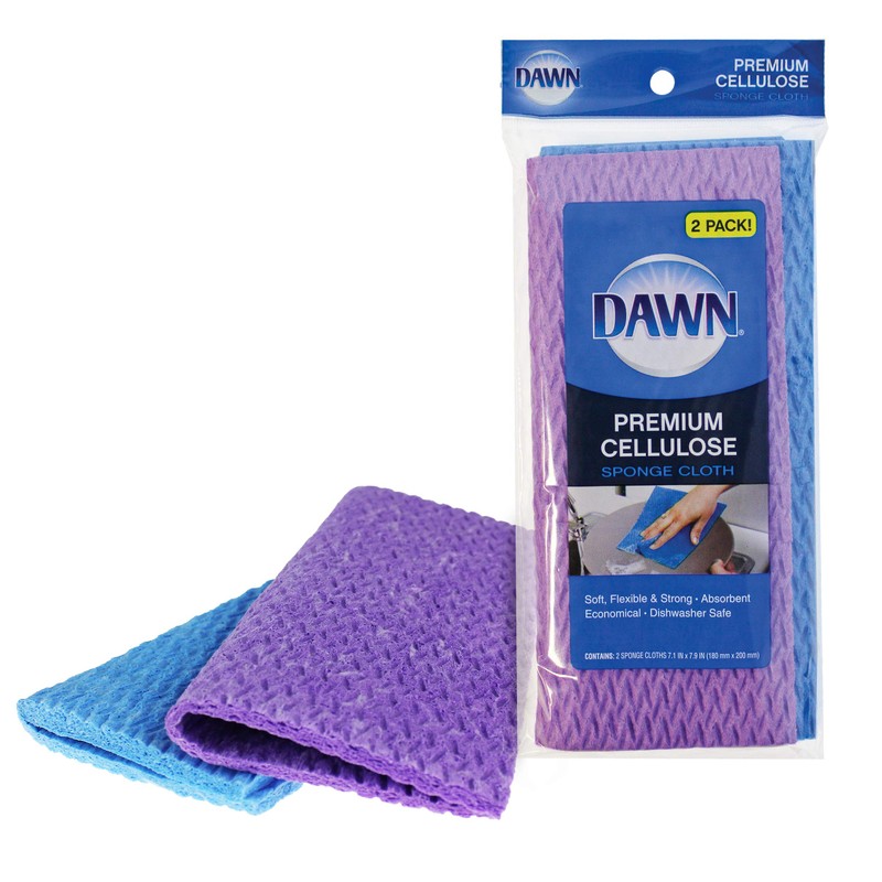 Dawn Cellulose Sponge Cloth, 2 Piece