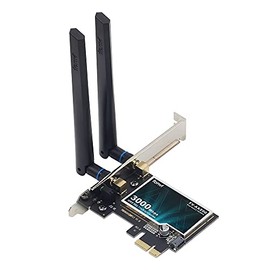 F FENVI WiFi 6 AX200 AX200NGW Adaptador inalámbrico PCI-E de doble banda BT5.2 3000Mbps WiFi 802.11ax Tarjeta de red PCIe para enrutador AX ax11000 MU-MIMO Gigabit Speed 4k 8k Video Gaming para PC Windows