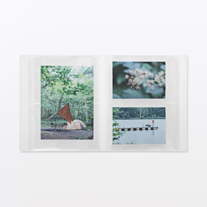 MUJI 44597026 Polypropylene Photo Postcard Holder, 2 Tiers, 264 Pockets,