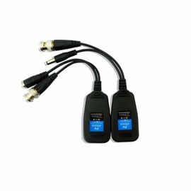 Multibao New Latest Full HD BNC Video Power Balun 1 Pair Passive CCTV Coax BNC Video Power Balun Transceiver to RJ45 Connector with HD-CVI, HD-TVI, HD-AHD signals