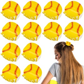 Yuxung 12 Pcs Softball Hair Clips Softball Hair Claws Accessories for Women Medium Size Non Slip Sports Barrettes with Strong Grip for Women Players Team Gifts