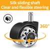 GIONAR Office Chair Wheels Set of 5, 11x22mm Rubber Castors