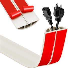 6ft Floor Cord Cover,Cord Hider Floor Beige,Extension Cable Cover Power Cord Protector Floor,Floor Cable Management Prevent Cable Trips,Cord Protector Cord Cavity:0.47" (W) x 0.24" (H)