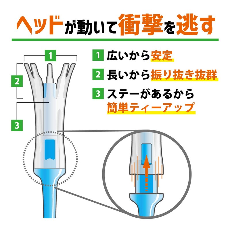 Tabata GV0448PCBL2ST Golf Tee, Tiered Plastic Tee, Lift Tee, Soft,