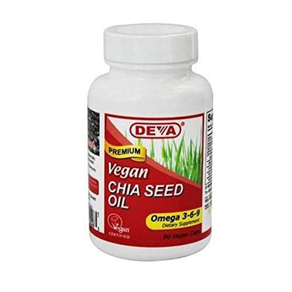 Deva Vegan Vitamins Chia Seed Oil 500 Mg Vcap, 90 Count