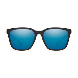 SMITH Shoutout Sunglasses – Performance Sports Active Classic Sunglasses – For Men & Women – Matte Black + Blue ChromaPop Polarized Mirror Lenses