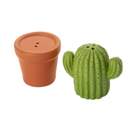Fisura - Original Cactus Salt and Pepper Set for Table Salt and Pepper Set Ceramic Salt and Pepper Shakers (Cactus, Green)