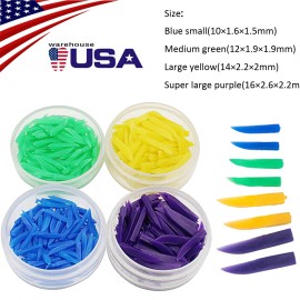 CAREPACY 100PCS S/XL Dental Wedges Disposable Tooth Gap Wedge Medical Grade Plastic - Blue small(10×1.6×1.5mm), 1bag(100pcs)