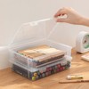 Hnonoxy Plastic Box with Lid, Plastic Storage Box Pens, Transparent