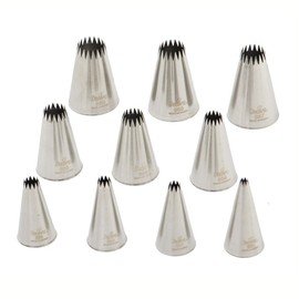 Decora 0263485 Set 10 Stern TÜLLEN, Silber / Schwarz