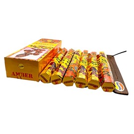 Amber Incense Sticks and Incense Stick Holder Bundle Insence Insense SreeVani Incense Sticks