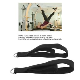 2 Pieces Pilates Straps, Pilates Double Loop Straps for Reformer, Non-Slip Fitness D-Ring Strap Handle, Yoga Exercise Accessories for Home Gym Training