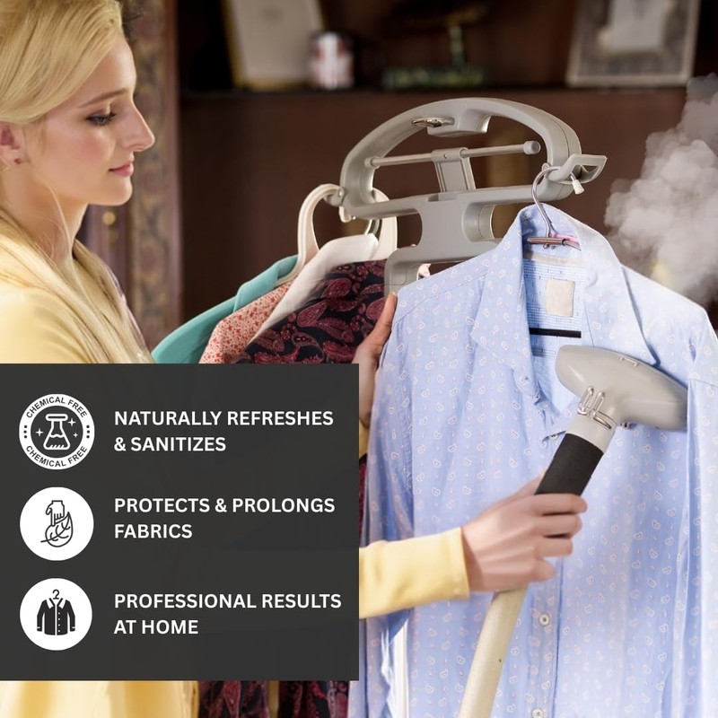 SALAV GS45-DJ Professional Upright Garment Steamer with Roll Wheels, Multi-Function