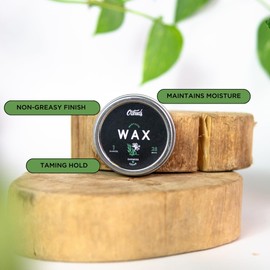O'Douds Mustache Wax - Daily Natural Moustache & Beard Styling with a Firm Hold, Natural Shine - Plant-Based, Vegan Ingredients for Grooming, Shaping, & Conditioning, Oakmoss & Cedar Scent, 1 oz.