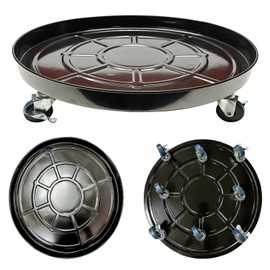 Choclaif Plant Caddy with Wheels, 3 Pack Black Heavy Duty Plant Stand with Universal Wheels, Round Pot Trolley for Indoor Outdoor (20)