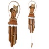 Bellaa 23394 Owl Bamboo Wind Chimes Tune Melody 38 inch
