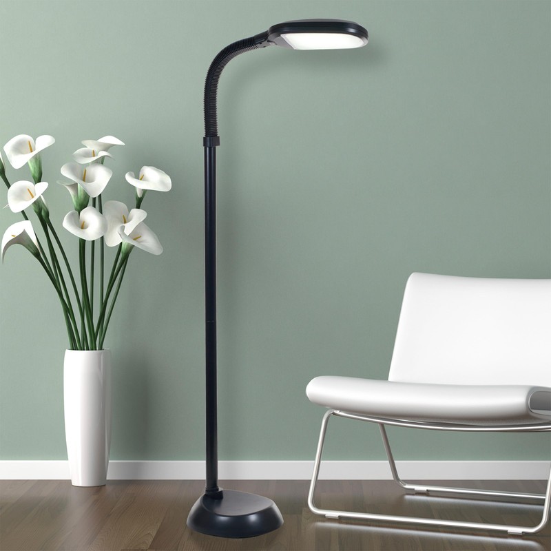 Lavish Home Adjustable LED Floor Lamp with Bendable Neck -