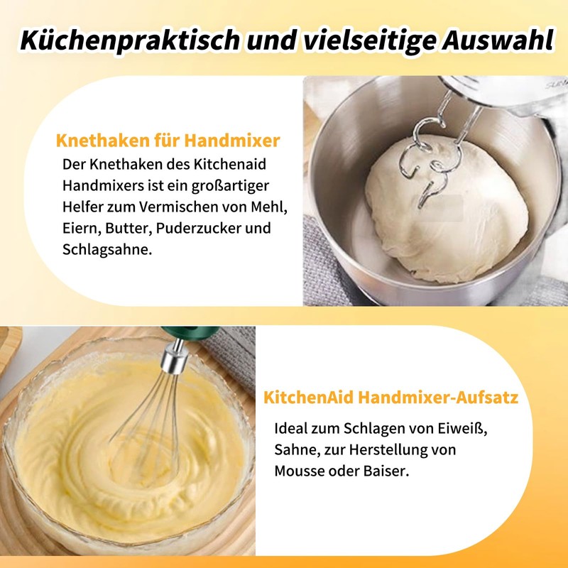CLKE 3-Piece Set Dough Hook Hand Mixer for KHMPW |