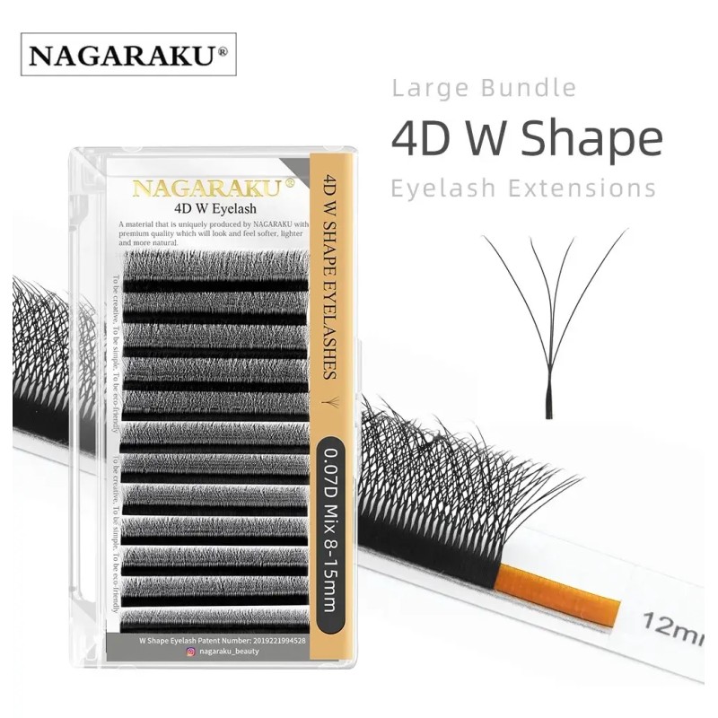 Extensión De Pestañas Nagaraku W Shape 4d