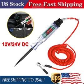 Bumper_carparts Car Circuit Tester Pen Auto Fuse Test Probe Light Tool For 12V 24V DC Voltage