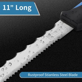 MINOVA 2 Pack Insulation Knife with Sheath Stainless Steel Blade 11” Double Sided Insulation Cutter for Cutting Mineral Wool Insulation Sod Cutter Garden Knife for Lawn Repair