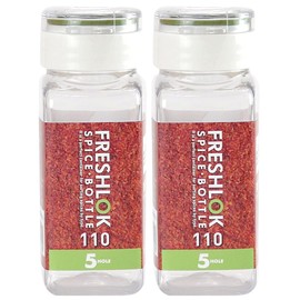 Takeya Fresh Rock Spice Bottle, 4.3 fl oz (110 ml), Condiment Case, 5 HOLE, Set of 2, Green