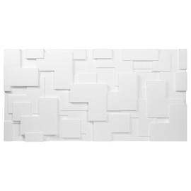 Marbet Design DESIGN 3D Wall Panels, Polystyrene Panels, White, 96 x 48 x 3 cm, Wall Cladding, Thermal Insulation (0.46 m², PD-2) Acoustic Wall Panel, Wall Plate Wall Decoration