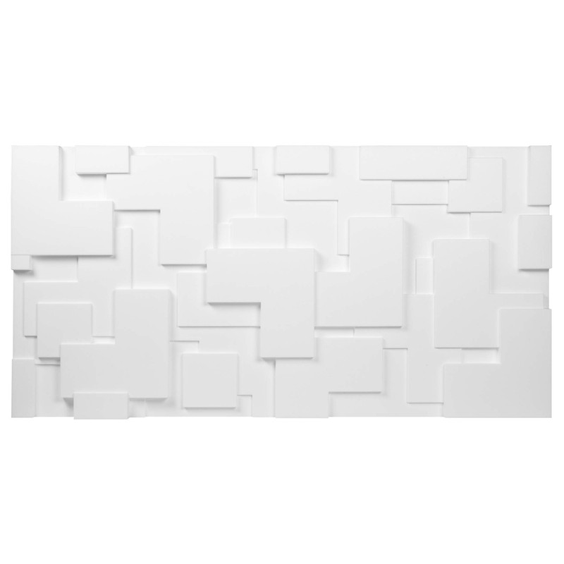 Marbet Design DESIGN 3D Wall Panels, Polystyrene Panels, White, 96